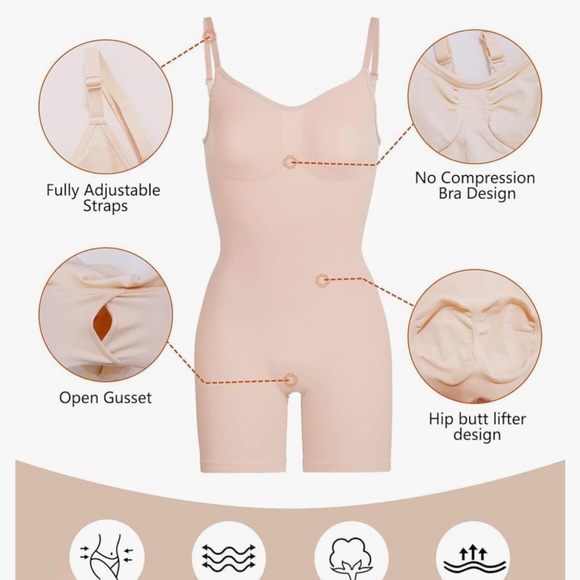SHARPEX Tummy Control Shaperwear Butt Lift Seamless Bodysuit - Picture 3 of 4